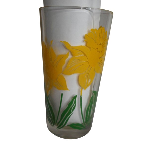 MCM Peanut Butter Drinking Juice Glass Tumbler daffodil Estate find 5" - Picture 2 of 5